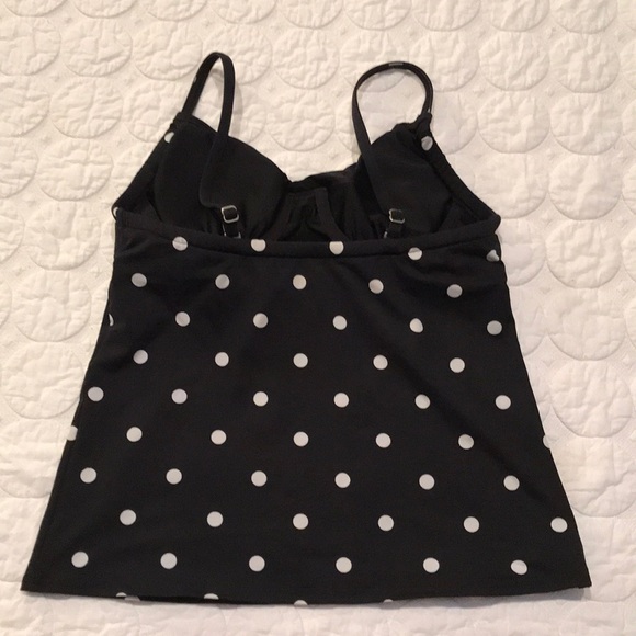 {Lands’ End} Polka Dot Tankini Top 4 - Picture 3 of 7